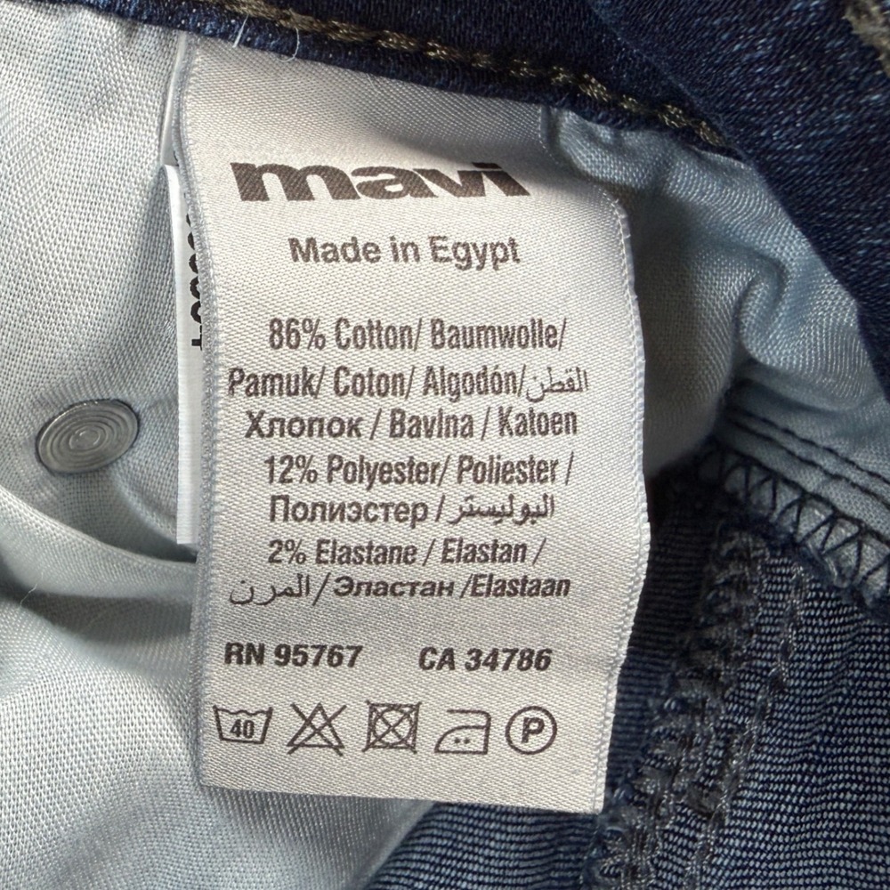 Mavi Zach Straight Leg Mens Jeans Dark Wash Blue Denim 36x30 Casual Streetwear - Picture 10 of 14